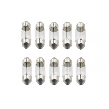 Lot 10 ampoules Pour C10W 12V 10W