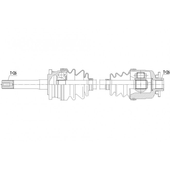 Cardan Arbre de Transmission Droit Pour Ford Ranger Mazda B-Serie 2.5 TD 1362928