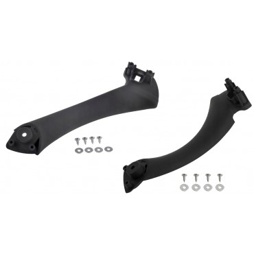 x2 Poignée de Porte intérieure Gauche+Droite Noire Cache Pour Bmw 3 51417230850