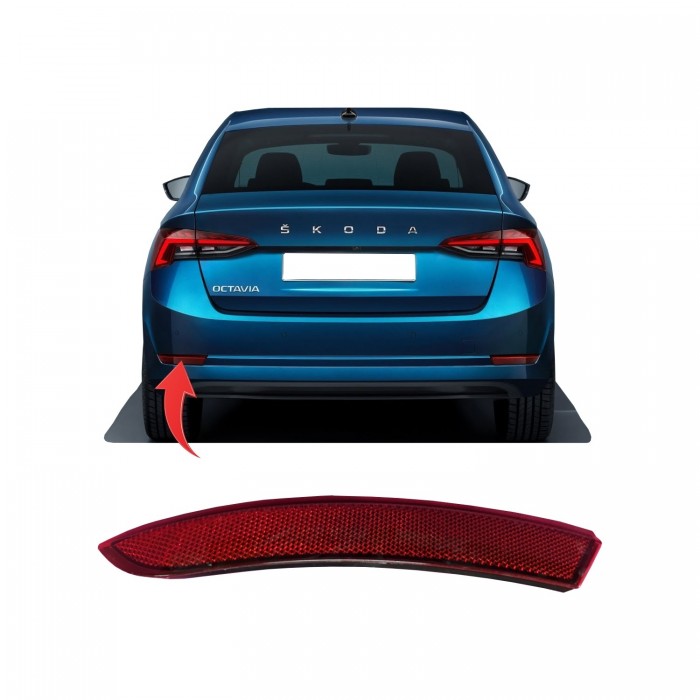 Pare Choc Réflecteur Arrière Gauche Pour Skoda Octavia 5E7945105