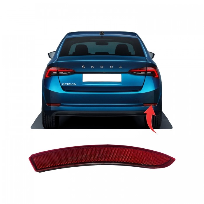 Pare Choc Réflecteur Arrière Droit Pour Skoda Octavia 5E7945106