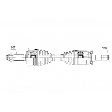 Cardan Arbre de Transmission Arrière Gauche Pour Citroën C-Crosser 3274C9