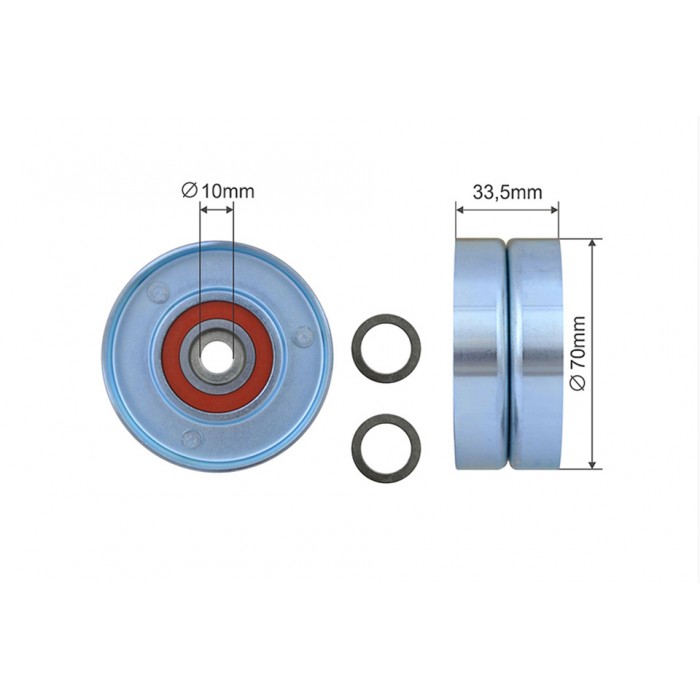 Poulie Galet Courroie Enrouleur Pour Toyota Land Cruiser Prado 1662031011