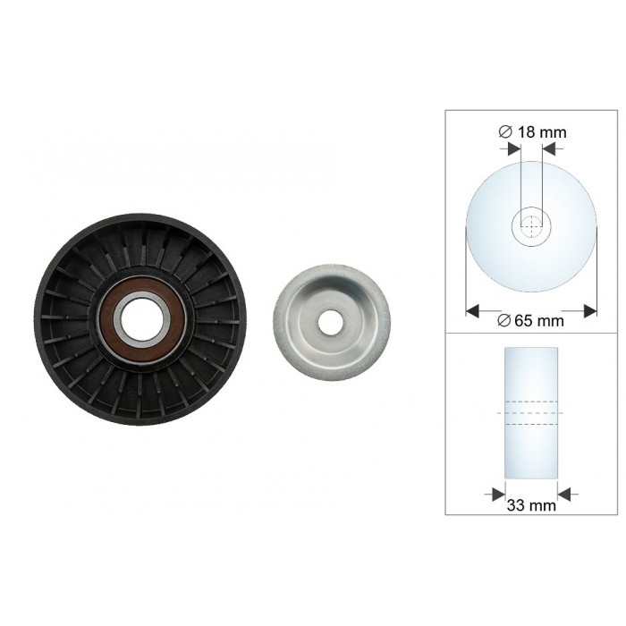 Poulie Galet Courroie Enrouleur Pour Jeep Cherokee 2.5TD Tdi 1988-2001 5003567AA