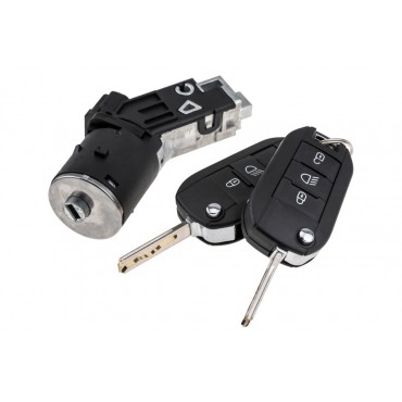 Antivol de Direction + Clefs Pour Citroën Berlingo C3 C4 C5 Jumpy 9673257480