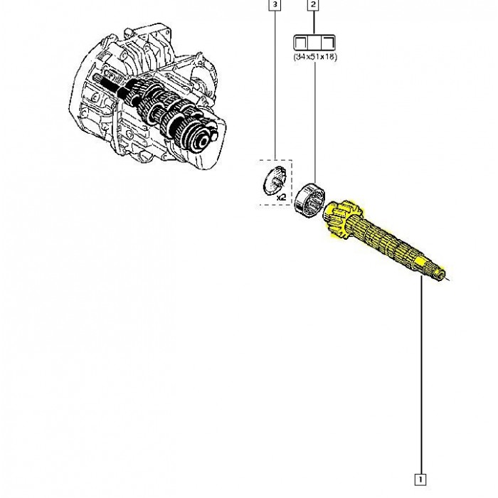 Arbre de Boite de Vitesses Pour Dacia Lodgy Logan II Renault Clio III 6001548614