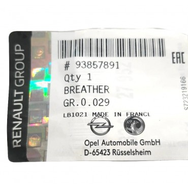 Tuyau d'Huile Turbo Pour Opel Vivaro A 2001-2014 93857891