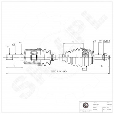 Arbre de transmission Cardan Pour Alfa Romeo 147 GT 46308023 717208790000