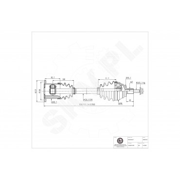 Arbre de transmission Cardan Pour VW Audi Seat Skoda 1K0407762QX 1K0407272ER