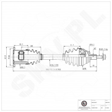 Arbre de transmission Cardan Pour VW Audi Seat Skoda 1K0407762QX 1K0407272ER
