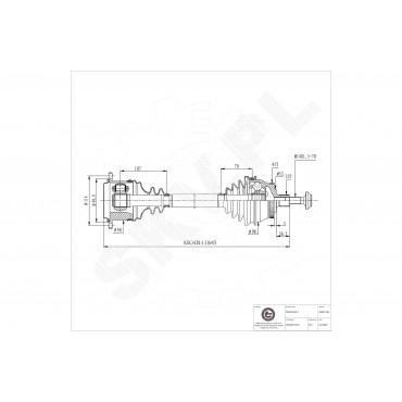 Arbre de transmission Cardan Pour VW Audi A4 Skoda 8D0407272AN 8D0407272CL