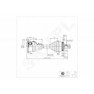 Arbre de transmission Cardan Pour VW Passat Audi A4 Skoda 8D0407452LX 3B0407272M