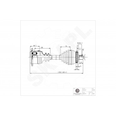 Arbre de transmission Cardan Avant Gauche Pour VW Passat Audi Skoda 8D0407451QX