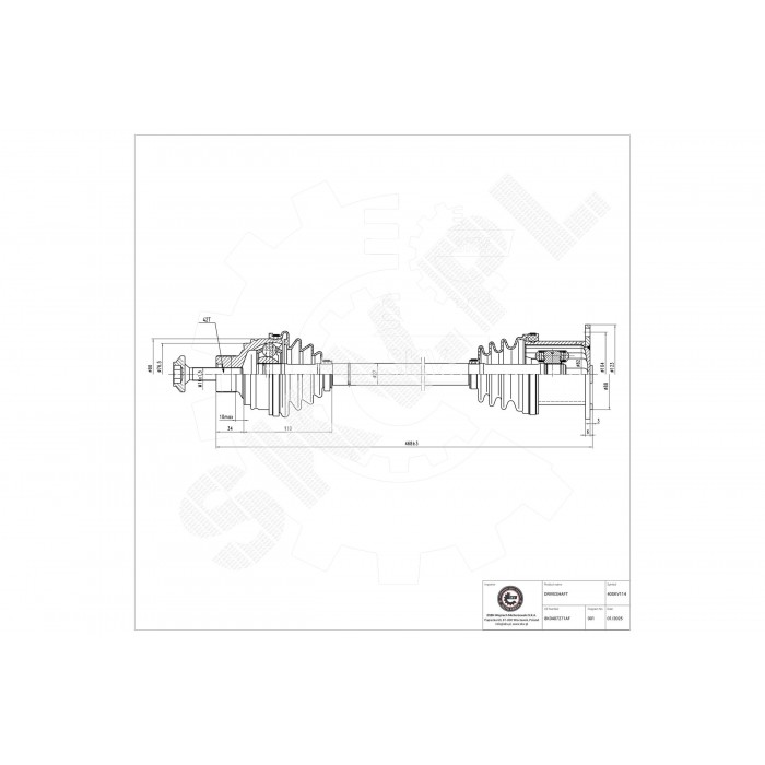 Arbre de transmission Cardan Pour Audi A4 A5 8K0407271AF 8K0407271AL 8K0407451JX