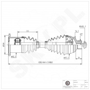 Arbre de transmission Cardan Pour Audi A4 A5 8W0407271A 8W0407271E 8W0407271G