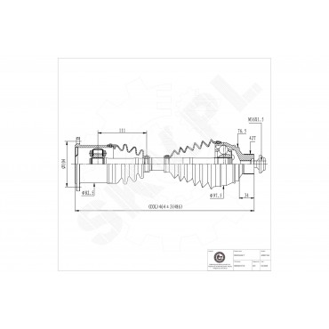 Arbre de transmission Cardan Pour Audi A4 A5 8W0407271 8W0407271B 8W0407271D