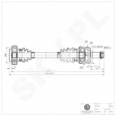 Arbre de transmission Cardan Pour BMW Série 1 E81 E82 E87 E88 3 E90 33217553561