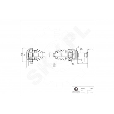 Arbre de transmission Cardan Pour BMW Série 5 E39 33201229141 33201229374