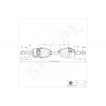 Arbre de transmission Cardan Pour Opel Cadillac Saab Vauxhall 93167306 12771474
