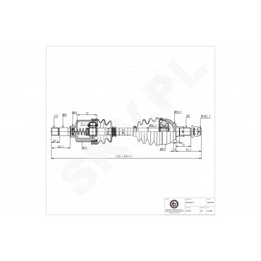 Arbre de transmission Cardan Pour Peugeot Fiat Toyota Citroën 9809154580 3272RV