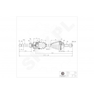 Arbre de transmission Cardan Pour Peugeot Fiat Citroën 1463108080 1491238080