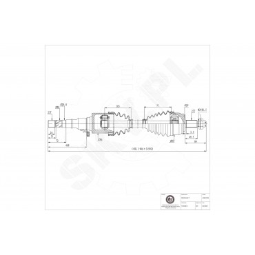 Arbre de transmission Cardan Pour Fiat Doblo 51822813 51933670 5193367055214684