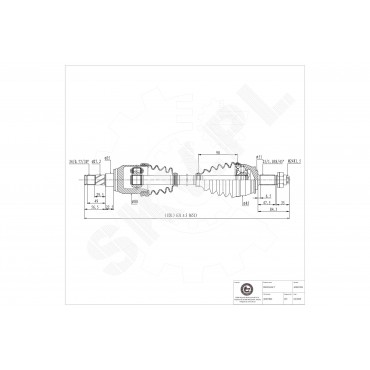 Arbre de transmission Cardan Pour Fiat Stilo 46307864 46307910 46308178 46308179
