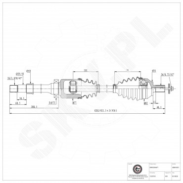Arbre de transmission Cardan Pour Ford C-Max Focus II Volvo C30 S40 II V50