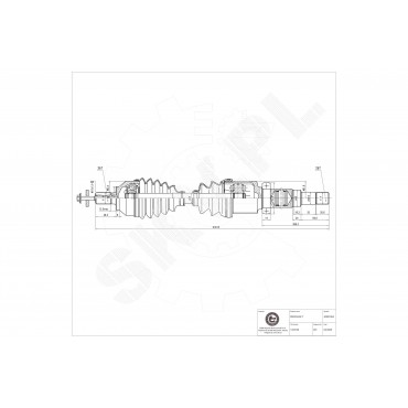 Arbre de transmission Cardan Avant Droit Pour Ford C-Max Focus II Volvo C30