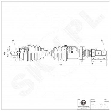 Arbre de transmission Cardan Avant Droit Pour Ford C-Max Focus II Volvo C30