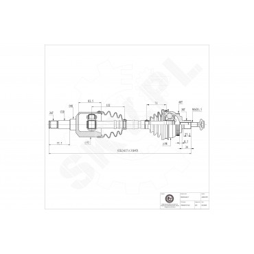 Arbre de transmission Cardan Pour VW Seat Ford 7M0407451BX 7M0407449X 1097318