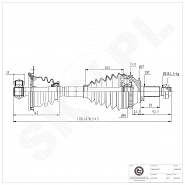 Arbre de transmission Cardan Pour Renault Opel Nissan Vauxhall 7711135287