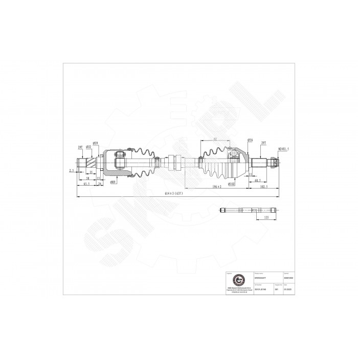Arbre de transmission Cardan Pour Renault Koleos Nissan Qashqai X-Trail Van