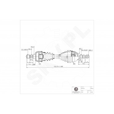 Arbre de transmission Cardan Pour Opel Astra H Zafira B Vauxhall Astra MK V (H)