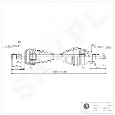 Arbre de transmission Cardan Pour Opel Astra H Zafira B Vauxhall Astra MK V (H)