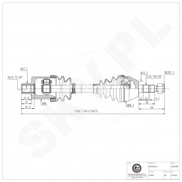 Arbre de transmission Cardan Avant Droit Pour Opel Astra H Zafira B Vauxhall