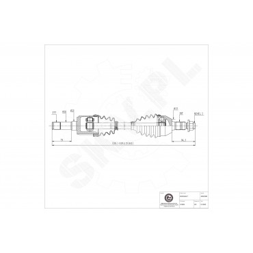 Arbre de transmission Cardan Pour Opel Saab Vauxhall 13228199 374832 374930