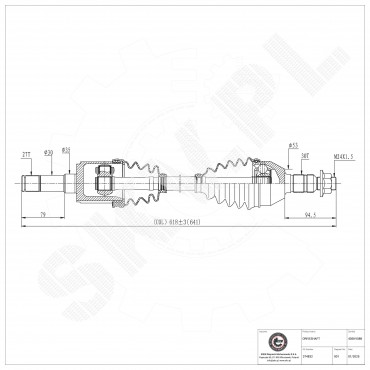 Arbre de transmission Cardan Pour Opel Saab Vauxhall 13228199 374832 374930