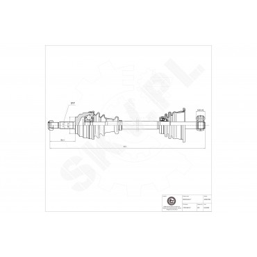 Arbre de transmission Cardan Avant Gauche Pour Renault Clio II Kangoo 7700109216