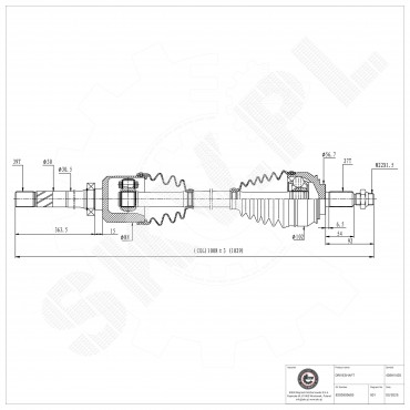 Arbre de transmission Cardan Pour Renault Espace IV VEL Satis 8200500683