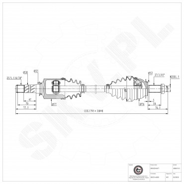 Arbre de transmission Cardan Pour Subaru Forester Impreza Legacy V 28321AJ032