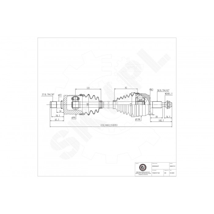 Arbre de transmission Pour VW California T5 Camper T6 Multivan V VI 7E0407451NX