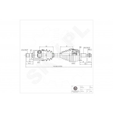 Arbre de transmission Pour VW California T6 Camper Multivan VI 7E0407451QX