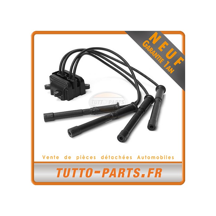 Bobine d'Allumage + Faisceaux Peugeot 206 Renault Clio 2 Kangoo Twingo 8200084401