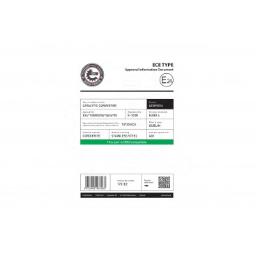 Catalyseur Pour Peugeot 206 1608958380 1731EX 1731EY 1731EZ 1731KS 1731L2 1731S3