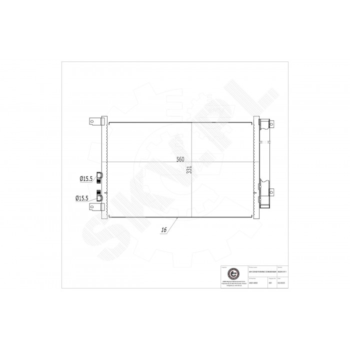 Condenseur de Climatisation Pour Alfa Romeo 147 GT 46814850 50506520 50506568