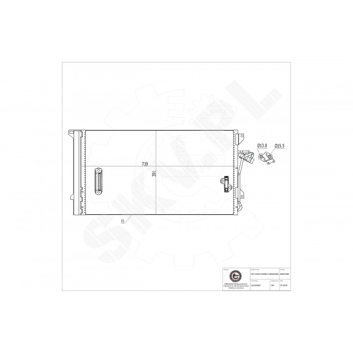 Condenseur de Climatisation Pour VW Audi Porsche 4L0260401 4L0260401A 4B3260403G