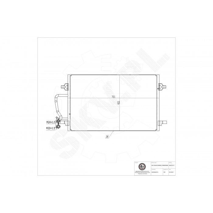 Condenseur de Climatisation Pour Audi A8 4D0260401 4D0260401A