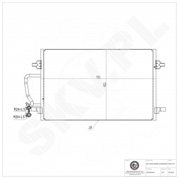 Condenseur de Climatisation Pour Audi A8 4D0260401 4D0260401A