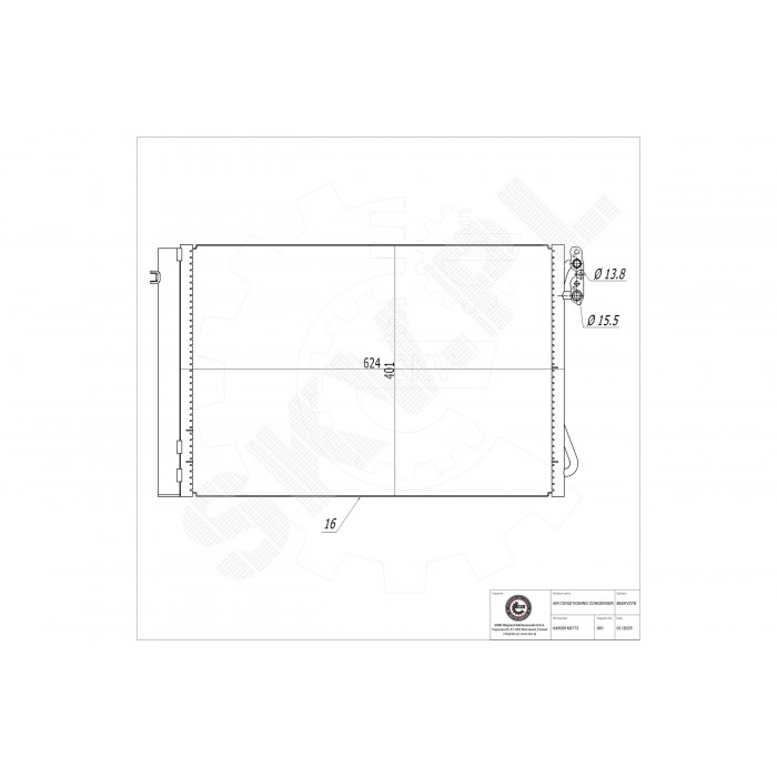 Condenseur de Climatisation Pour BMW Série 1 E81 E82 E87 E88 3 E90 64539206297